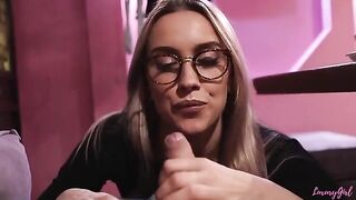 A girl made a blowjob in the restaurant for money, right on the table