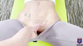 A naive yoga student gets fucked hard by her instructor after stretching