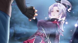 A girl with a deadly touch, engaging in intimate acts