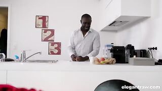 The gorgeous Valentina Ricci cheats on her boyfriend with a black guy