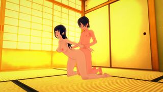 Hinata Hyuga, shy and reserved, secretly fucks her classmate after school