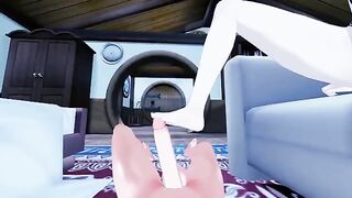 Foot fetish action with Genshin Impact’s Lumine in 3D hentai style
