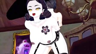Tall vampire Lady Dimitrescu gets her pussy railed and cum on face in this hot Resident Evil hentai