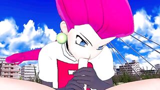 Jessie from Team Rocket wants to fuck your Pokémon in this hot anime scene
