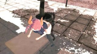 Hentai with Kobayashi, Iruru, Ilulu in 3D date