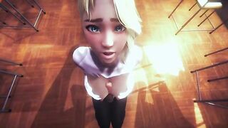 POV Spider Gwen fucks with you in a thrilling 3D scene
