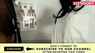 Two petite teens getting fucked by horny doctor in a steamy scene