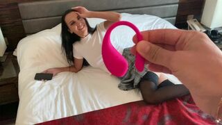 He's controlling my orgasm again with the intense Lovense Lush toy