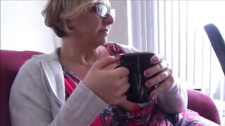 The stepmom welcomes her stepson home with open arms