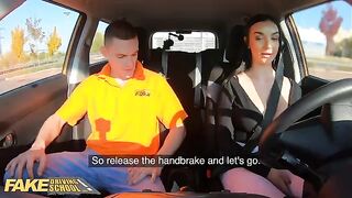 Pervert driving school teacher cheats with student in car