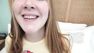 Redhead teen with freckles and red pubic hair gets her pussy filled with sperm