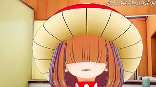 Hentai Kinoko Komori gets fucked from behind in an intense scene