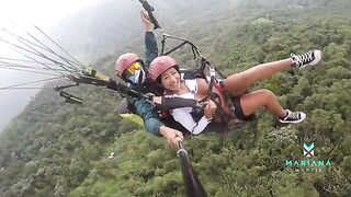Colombian actress Mariana Martix squirts while paragliding in HD