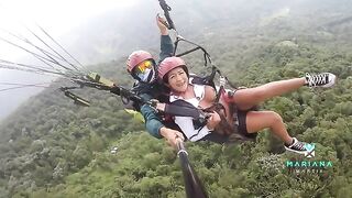 Colombian actress Mariana Martix squirts while paragliding in HD