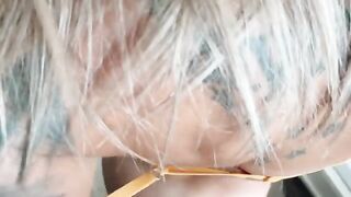 A cute blue-eyed girl got fucked hard in POV doggy style with intense passion