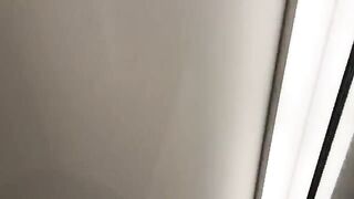 A girl is fucking with assistant in the fitting room of clothes store