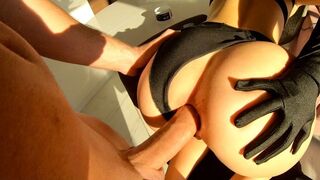 Cute girl has anal sex with a big dick lover