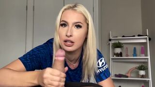 Petite blonde is having the best sex of her life in doggy style