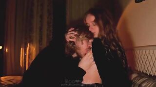 The girl was frightened, but the guy calmed her down with passion