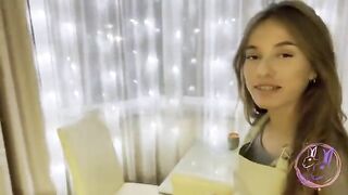 A sexy housemaid got fucked in the kitchen while the wife was at work