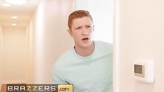 Mellanie Monroe’s stepson comes to the rescue when she gets stuck at the laundry rack