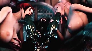 Hentai 3D uncensored Full Moon 2 Gangbang, intense celeb action awaits