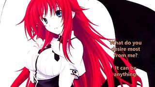 Rias greets her new servant with a strict and intimate encounter