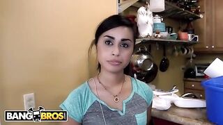 Latina maid Eva Saldana gets her tight pussy railed