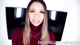 The pretty girl Kimora Quin likes to feel a cock in her throat