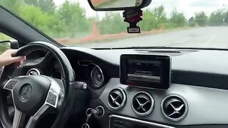 A young Italian girl buys a used car and fucks the seller in it