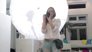 The photographer fucked in the mouth by two young girls