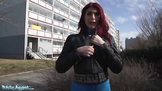 Redhead tourist gets banged by Public Agent in hotel for cash