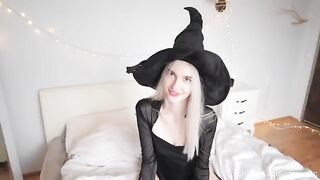 A guy came inside a naughty witch on Halloween, fulfilling a wild fantasy
