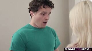 The hot MILF fucks her stepson and tucks him in, it’s his favorite fantasy