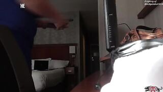 Babe fucks a big black cock and gets filled with cum in her ass
