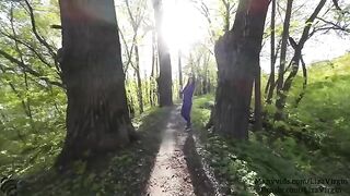 Girl made blowjob in public place and got cum in her mouth