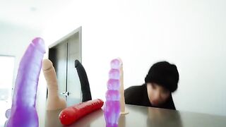 I have sex with my neighbor's dildo until I squirt, it's a special treat for me