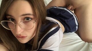 Stepsister BellaMurr fucks me hard after college and shoots it all