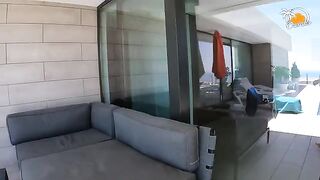 The blonde woman with socks Yuli fucks passionately with her boyfriend