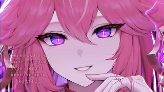 Yae Miko's 5-minute cum shot guarantee with her feet in hentai joi