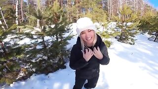 The lost blonde was found by a forester in the forest