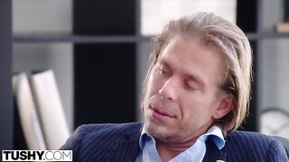 Hazel, a naughty temp, gets ass-fucked by her boss in HD