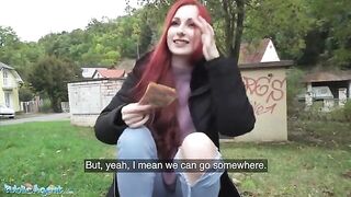 Redhead Brit gets fucked by stranger in the basement