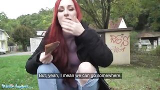 Redhead Brit gets fucked by stranger in the basement