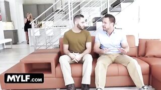 Mylf - A hot cougar welcomes the army brat with a big dick