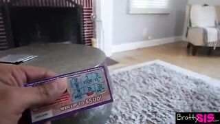 The stepbrother asks his stepsister to do a blowjob for him