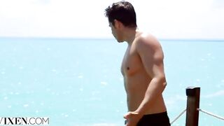 Gianna Dior is being fucked on a desert island with great passion