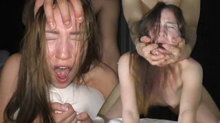 Rough sex with a petite teen and her boyfriend