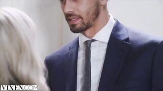 A blonde beauty gets a stunning reward for her amazing work, showcasing the high-end erotic photography and cinematic adult films that Vixen.com is known for, featuring only the most natural and beautiful women in 4K quality