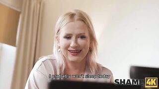 Mature woman is giving her silence for money